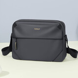 高尔夫GOLF单肩包男士大容量斜挎包男轻便防泼水手机包商务休闲ipad包时尚布包男士挎包5I798342J雅灰