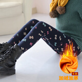 优优1点女童打底裤宝宝春秋季新款春装儿童外穿秋装大童裤子 361蓝色冬款加绒 140cm 