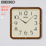SEIKO精工家用挂墙免打孔客厅卧室客厅11英寸28cm扫秒简约现代挂钟