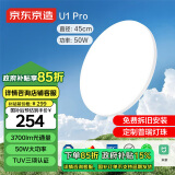 京东京造U1 Pro 卧室吸顶灯D450 全光谱智能护眼吸顶灯三防灯 米家