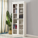 强象 玻璃门落地书柜简约现代带门组合储物柜多功能书橱收纳柜F-206 F-206-A