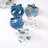 添艾奕生纯棉婴儿三角巾新生宝宝口水巾男童帅气围巾防水女公主款秋冬围嘴 防水款（王子系列）5条装