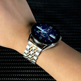 HKMW智能手表男款2024新款g20 电话成人检测血压心率大屏华强北测血糖男士成年大人带 g20（升级款银间金钢带+棕色皮表带） 22mm