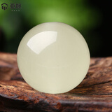 豪金聚 夜明珠夜光球  超亮原石发光水晶玉石球单珠客厅办公室摆件 天然 夜明珠5cm（绿荧光）+底座