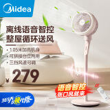 美的（Midea）空气循环扇 电风扇家用落地扇立式节能风扇轻音低噪大风量转页扇卧室宿舍台式摇头小型电扇 【AI智能语音遥控】FGA24THR