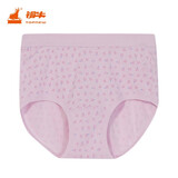 铜牛内衣精梳罗纹女三角裤女士棉内裤中腰吸汗透气内裤女单件VC006 剪纸花-紫-紫红 1条 S (160/85)