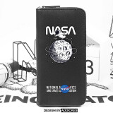 弗罗猫 NASA星球宇航员联名潮牌学生钱包男韩版潮流个性ins风潮青年青少年钱夹小众设计 拉链长 NASA白星球FLY