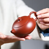 尊壶 宜兴紫砂壶西施茶壶名家手工茶具家用礼品泡茶器礼盒装 沈惠芳 扁西施 大红袍 170ml