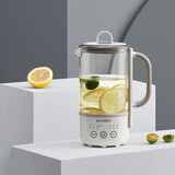 北鼎（Buydeem）多功能养生壶 迷你煮茶壶 家用保温壶 便携煮茶器 全玻璃恒温烧水壶 一体式花茶咖萃取壶 节日送礼 【单壶】本白色K31F| 0.6L