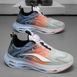 鸿星品尓克旋转纽扣男鞋秋冬季加绒棉鞋男士休闲运动鞋青少年大童跑步鞋 20265灰桔 41