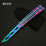 鬼爪（Ghostcr awler）入门级蝴蝶甩手刀折叠练习叨训练耍刀户外防身工具表演叨 全彩配扳手/尼龙套