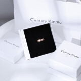 CENTURY& KINDLE满天星情侣戒指一对戒刻字小众设计简约时尚潮流送女朋友生日礼物 (玫瑰金色)素圈 7号