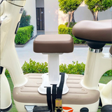 宝钺电动车儿童座椅前置电瓶摩托车小孩安全宝宝凳子带娃坐椅 加厚大悍马白单座