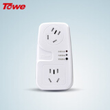 TOWE同为(TOWE)一转二路防雷电源转换器 10A浪涌保护插座插头 AP-1012S
