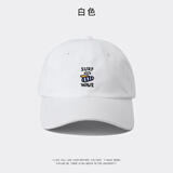 菲澜奴伦 棒球帽子男女韩版百搭潮人街头鸭舌帽子复古软顶帽子男 白色 M 可调节（55-60c）