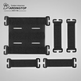 MARDINGTOP户外战术拓展配件军迷士气章Molle系统转换贴魔术贴底座徽章贴 黑色