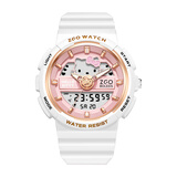 Hello Kitty学生手表女初高中学生专用双显运动电子表防水夜光儿童手表三丽鸥