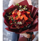 一花一恋鲜花同城配送玫瑰花绣球花束送闺蜜女友老婆生日礼物花店 鲜花·赤诚的爱 快至2小时-送花上门