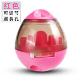 KimPets狗狗玩具不倒翁小狗解闷神器磨牙漏食器智力狗粮漏食球耐咬宠物 可调节款红色