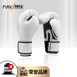 MaxxMMA拳击手套男女成人散打训练泰拳格斗搏击沙袋拳套  白色拳套10oz