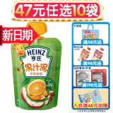 亨氏（Heinz）超金果泥乐维滋果汁泥 婴幼儿童辅食 宝宝零食水果泥6个月以上 苹果香橙120g