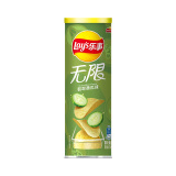 乐事（Lay's）无限薯片 翡翠黄瓜味104g 罐装 膨化食品 零食 休闲食品