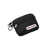 熊游客多功能金属扣零钱包尼龙防水卡包男女钥匙迷你袋挂包男ins斜跨包 黑色