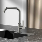 九牧（JOMOO）厨房水龙头洗菜盆水龙头台盆自来水龙头洗碗盆厨卫水槽冷热水龙头 D款-33151【7字型-枪灰】