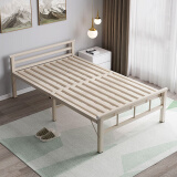 非洲鹰折叠床单人床家用简易床小户型铁床午休床1.2米双人床钢丝床 加粗加厚铁床80宽