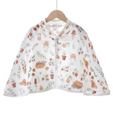 棉花咏女士夏季薄款纱布披肩护肩纯棉坎肩睡觉哺乳孕妇产妇空调肩膀防寒 白底小兔 均码