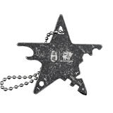 汉道 （HX OUTDOORS）户外工具多功能工具卡开瓶器钥匙扣工具 黑石洗