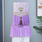 正诺（zhengnuo） 正诺 饮水机罩 蕾丝田园布艺饮水器罩子 简约现代饮水机套防尘罩 左岸花紫