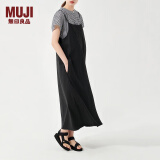 无印良品（MUJI） 女式 泡泡纱吊带连衣裙 BC06CC3S 吊带裙 裙子长裙 黑色 S-M