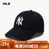 MLB帽子男女情侣棒球帽大标软顶鸭舌帽四季运动帽3ACP6601N-50BKS-F