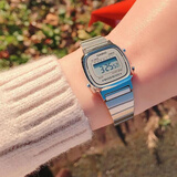 卡西欧（CASIO）手表 小春同款 情侣经典复古小方块 时尚学生表小金表 LA670WA-7D 女款