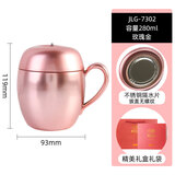 新家園保温杯韩版女生清新文艺便携小巧水杯子可爱迷你304不锈钢礼盒装 玫瑰金 280ml