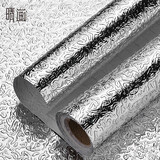 晴画厨房防油贴纸耐高温灶台防水防潮自粘橱柜翻新水槽垫纸台面铝箔纸 橘皮纹60cm*10米