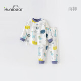欢喜小熊6个月-3岁男宝宝秋季内衣套装婴儿春秋全棉A类分体女宝秋衣秋裤套