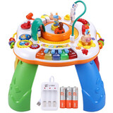 谷雨游戏桌多功能学习桌儿童婴儿玩具男女孩早教机生日礼物 谷雨游戏桌（配充电电池款）