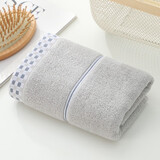 卢太太 毛巾成人洗脸洗澡巾柔软加厚吸水洗脸巾棉家用 千鸟格灰色【1条装】 75x35cm
