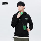 森马（Semir）【卫衣合辑】森马卫衣男慵懒风上衣基础百搭男生印花情侣套头衫潮 [C款]黑色 S
