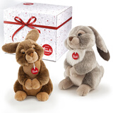 TRUDI野兔Lino Peter兔子礼盒毛绒玩具兔子公仔节日礼物娃娃生日礼物女 大Lino+大Peter 规格见单品