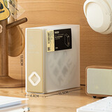 时代良品名片册简约120片CD盒光盘大容量专辑碟片收纳盒创意便携车载CD收纳册 卡其色24入