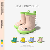 SEVEN ONLY OLINE儿童雨鞋女童防水防滑可爱鲨鱼宝宝雨靴女孩幼儿园水鞋 公主粉 16 cm内长【160】脚长约15穿