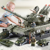 贝比童话 大号坦克玩具汽车儿童男孩宝宝早教故事音乐对战六一儿童节生日礼物 陆战坦克+小汽车+人仔