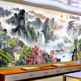 KS十字绣客厅大幅2025新款富春山居图山水画63色满绣风景画需自己绣 丝线中格190X85四股绣