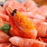 美加佳大号熟冻头籽北极甜虾净重3斤 80/100规格 头籽率80%  