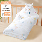 比多乐初生婴儿抱被新生儿包被刚出生宝宝小被秋包毯A类 飞行兔【秋冬厚款】