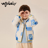 Woobaby儿童羽绒服轻薄女童男童冬装外套宝宝轻羽 WB2203052洛赫狮子蓝-90%白鸭绒 110cm