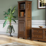 蓉小二 美式乡村实木电视柜茶几套装客厅小户型成套家具复古小美风格 高酒柜【进口白蜡木】